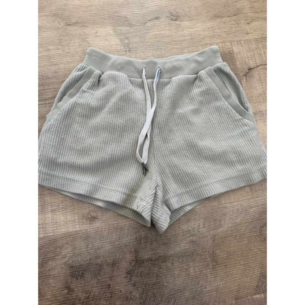 Aerie Ribbed Loungewear‎ Shorts with Drawstring - Sage Green - Size XS